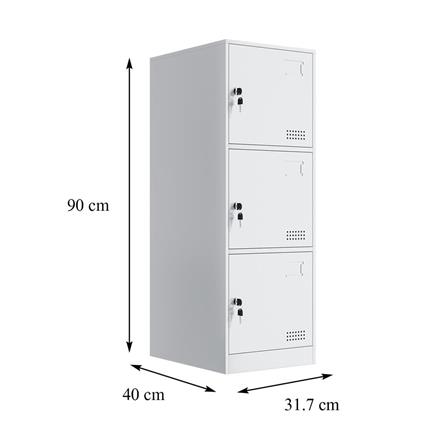STEEL CABINET WITH 3 DOORS FURDINI KULLEN FYD-BBY003 WHITE [EXCLUSIVE FROM HOMEPRO THAILAND]