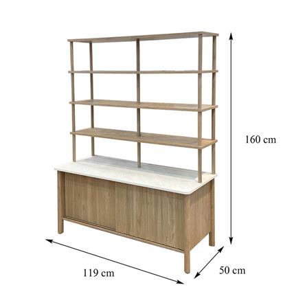 MULTIFUNCTIONAL SHELVING UNIT FURDINI TERRA 119CM OAK [EXCLUSIVE FROM HOMEPRO THAILAND]