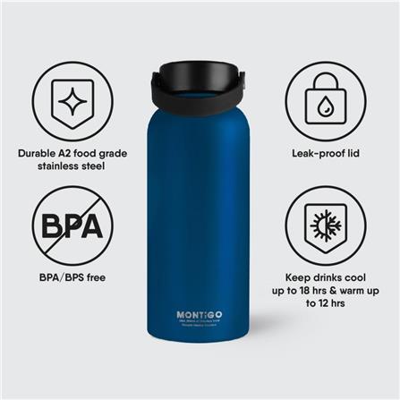 MONTIGO 18OZ ACE BOTTLE 530ML DARK TEAL -TG-ACE2/BLCR18OZ