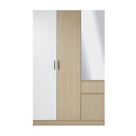 WARDROBE MIRROR DOOR PROGRET OAK/WHITE