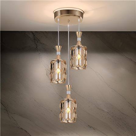 RIGHT OBJECTIVES PENDANT LAMP 16537-3R GOLD 35CM