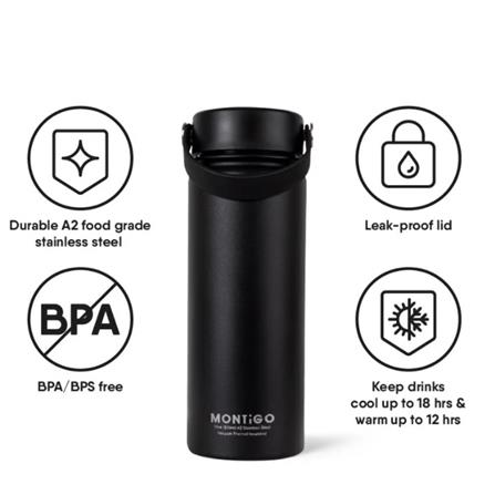 MONTIGO 18OZ ACE BOTTLE 530ML-BLACK -MTG-ACE2/BLK18OZ