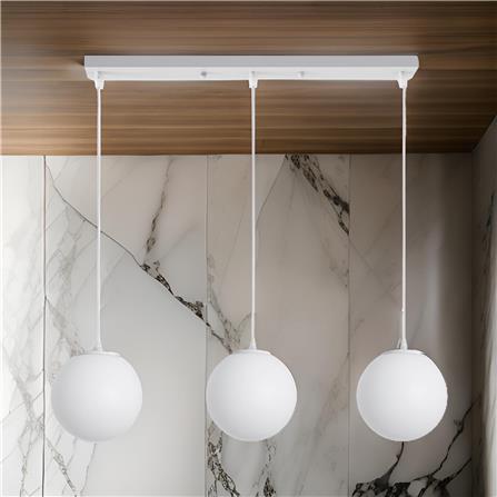 BRIGHT OBJECTIVES PENDANT LAMP 13575/3L WHITE 20CM