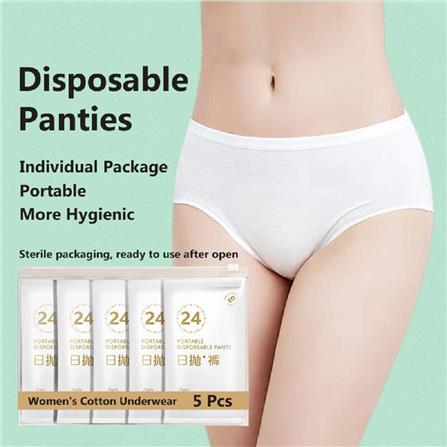 KLEENZPRO 100% COTTON DISPOSSABLE UNDERWEAR (WOMEN) - L