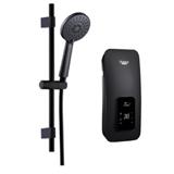 RUBINE SHOWER HEATER DC PUMP WITH HAND SHOWER CED541D SAND BLACK (MATTE BLACK SHOWER ACCESORIES SET)