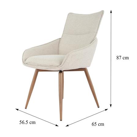 SWIVEL DINING CHAIR FURDINI MABEL BROWN [EXCLUSIVE FROM HOMEPRO THAILAND]