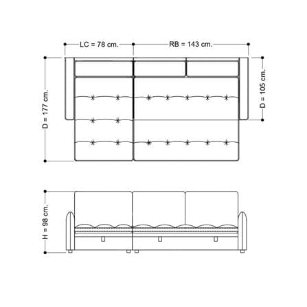 LEFT-HAND FACING L-SHAPED SOFA FURDINI MARCEL PET FRIENDLY GREY [EXCLUSIVE FROM HOMEPRO THAILAND]