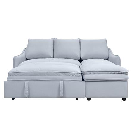 RIGHT-HAND FACING L-SHAPED SOFA FURDINI MARCEL PET FRIENDLY GREY [EXCLUSIVE FROM HOMEPRO THAILAND]