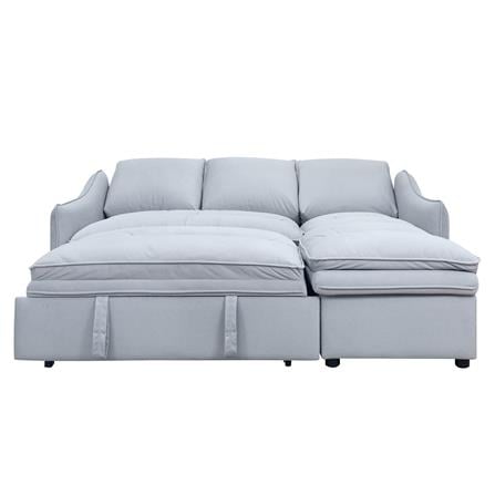 RIGHT-HAND FACING L-SHAPED SOFA FURDINI MARCEL PET FRIENDLY GREY [EXCLUSIVE FROM HOMEPRO THAILAND]