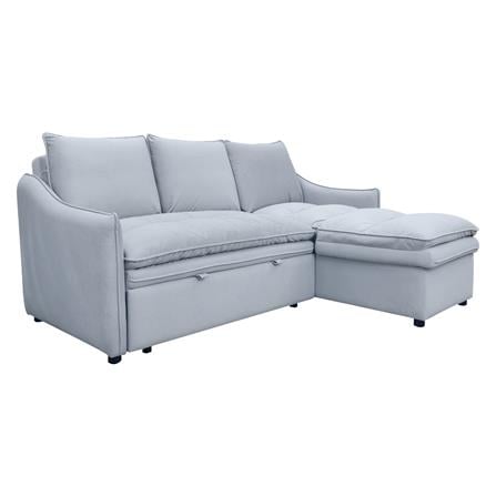 RIGHT-HAND FACING L-SHAPED SOFA FURDINI MARCEL PET FRIENDLY GREY [EXCLUSIVE FROM HOMEPRO THAILAND]