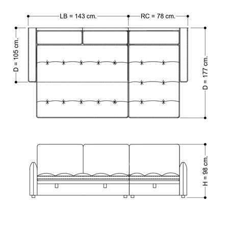 RIGHT-HAND FACING L-SHAPED SOFA FURDINI MARCEL PET FRIENDLY GREY [EXCLUSIVE FROM HOMEPRO THAILAND]