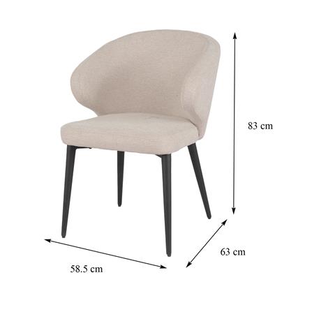 DINING CHAIR BENETTA OLIVIER BEIGE [EXCLUSIVE FROM HOMEPRO THAILAND]