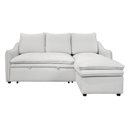 RIGHT-HAND FACING L-SHAPED SOFA FURDINI MARCEL PET FRIENDLY WHITE [EXCLUSIVE FROM HOMEPRO THAILAND]