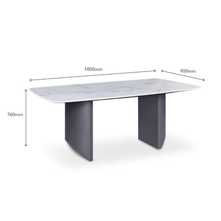 DINING TABLE STONE 1.8 EDWD5569 WHITE
