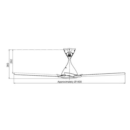 KDK CEILING FAN K14PH-PBR-MY 5BLADE 56 INCH BROWN