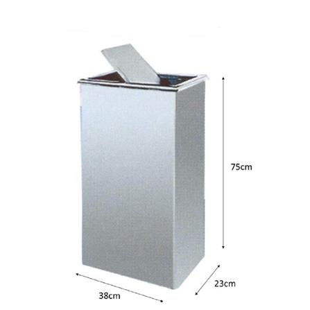 STAINLESS STEEL DUSTBIN RECTANGULAR 38LTR - RB-403