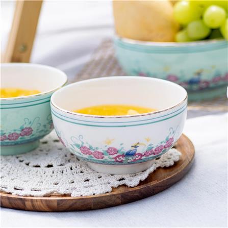 COLOR KING THE HERITAGE GARDEN CERAMIC BOWL 5" SET OF 2 - HERITAGE WHITE 3637-5-WH