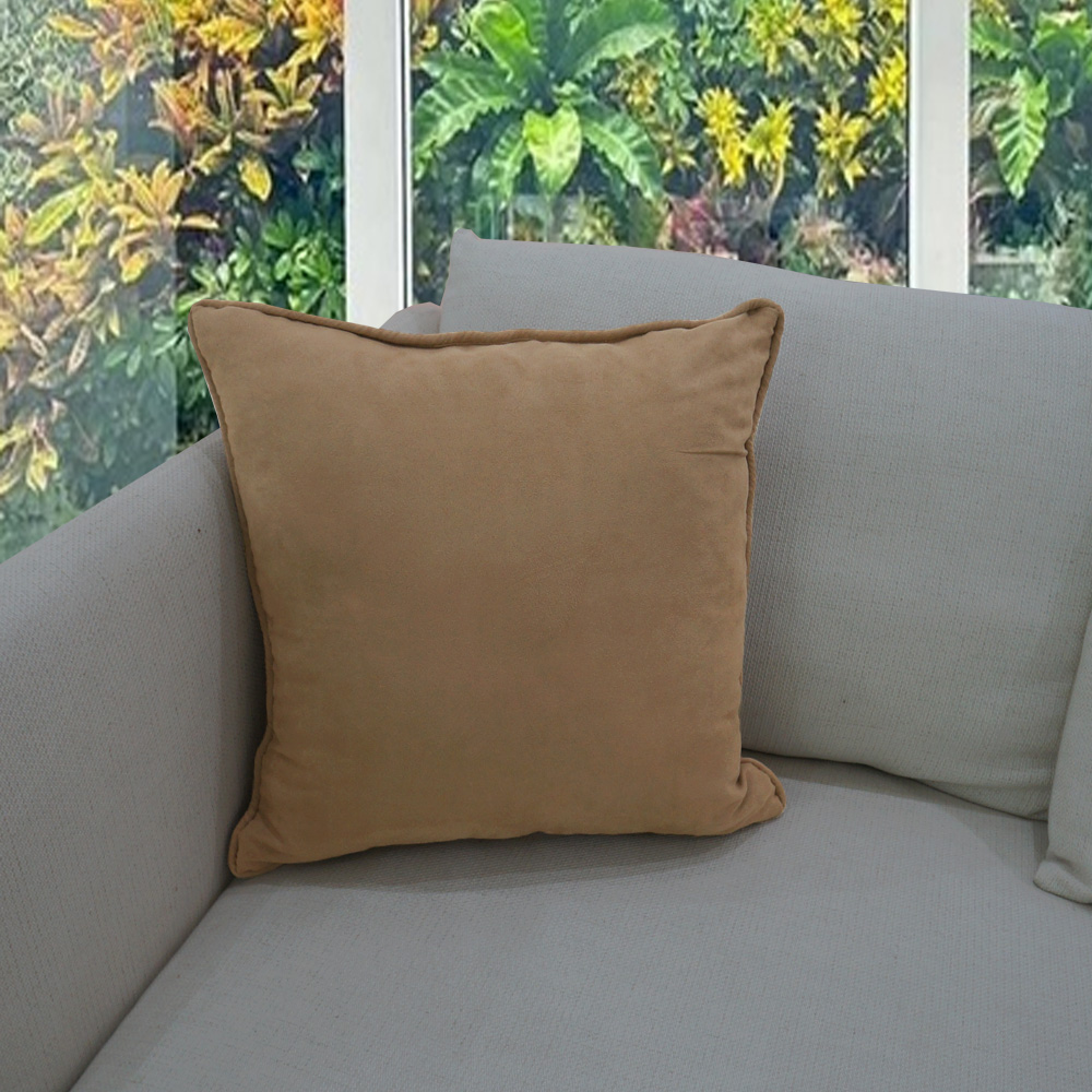 HOME LIVING STYLE CUSHION BLOOM 18X18 BROWN