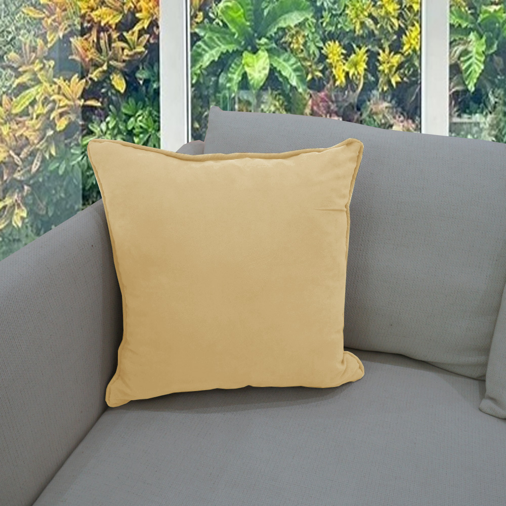 HOME LIVING STYLE CUSHION BLOOM 18X18 YELLOW