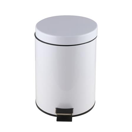 ROUND DUSTBIN PEDAL ACCO SK02001B-1-004 5L WHITE [EXCLUSIVE FROM HOMEPRO THAILAND]