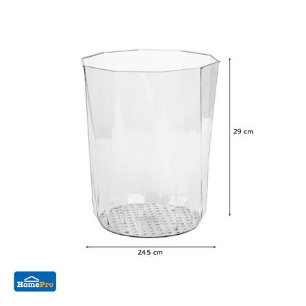 ROUND DUSTBIN ACCO KLEAR 10L CLEAR [EXCLUSIVE FROM HOMEPRO THAILAND]