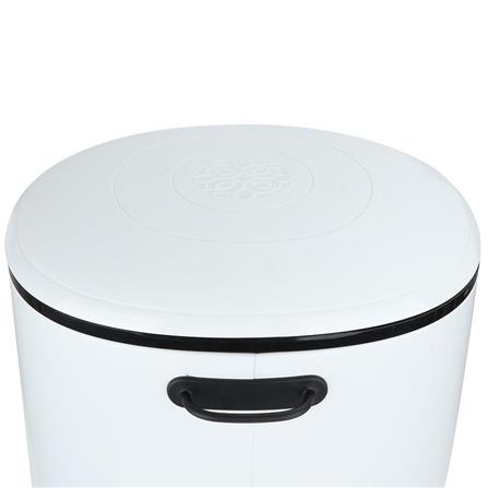 ROUND DUSTBIN PEDAL ACCO MILD SOFT CLOSE 12L WHITE [EXCLUSIVE FROM HOMEPRO THAILAND]