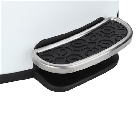 ROUND DUSTBIN PEDAL ACCO MILD SOFT CLOSE 12L WHITE [EXCLUSIVE FROM HOMEPRO THAILAND]