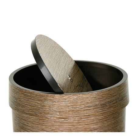 ROUND DUSTBIN SWING ACCO DAZZLE 15.5L GOLD BROWN [EXCLUSIVE FROM HOMEPRO THAILAND]