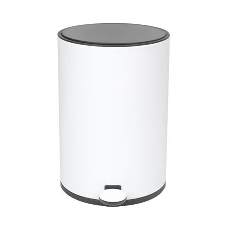 ROUND PEDAL DUSTBIN ACCO STYLISH 5L WHITE [EXCLUSIVE FROM HOMEPRO THAILAND]