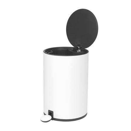 ROUND PEDAL DUSTBIN ACCO STYLISH 5L WHITE [EXCLUSIVE FROM HOMEPRO THAILAND]