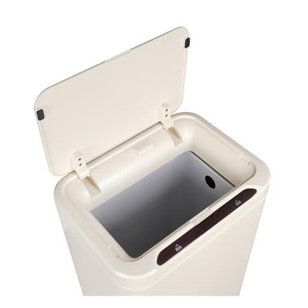 SMART DUSTBIN WITH WOOD LEGS ACCO 13L CREAM [EXCLUSIVE FROM HOMEPRO THAILAND]