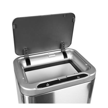 SMART DUSTBIN WITH WOOD LEGS ACCO 9L SILVER [EXCLUSIVE FROM HOMEPRO THAILAND]