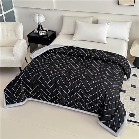 HLS COMFORTER 150X220CM ZIGZAG BLACK_S