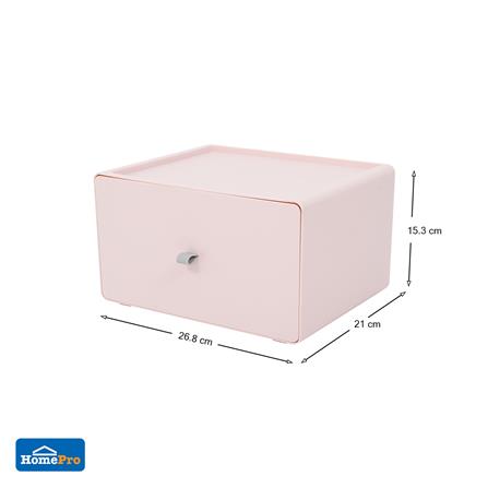 MINI DRAWER STACKO CUBE XL 26.8x21x15.3CM PINK [EXCLUSIVE FROM HOMEPRO THAILAND]