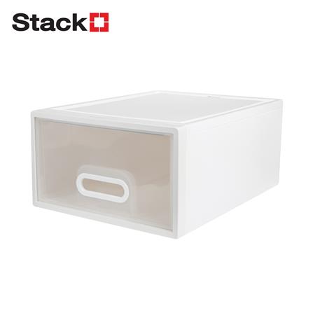 DRAWER BOX STACKO MODULAR 45X35X20.5CM WHITE [EXCLUSIVE FROM HOMEPRO THAILAND]