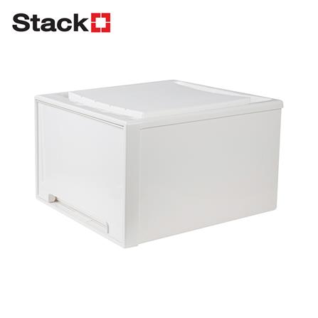DRAWER BOX STACKO NETA SIZE L 45X44X29.7CM WHITE [EXCLUSIVE FROM HOMEPRO THAILAND]
