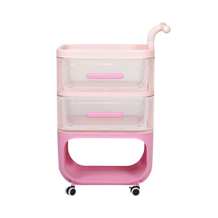 3-TIER ROLLING STORAGE CART STACKO KID VIVE 50X32X78CM PINK [EXCLUSIVE FROM HOMEPRO THAILAND]