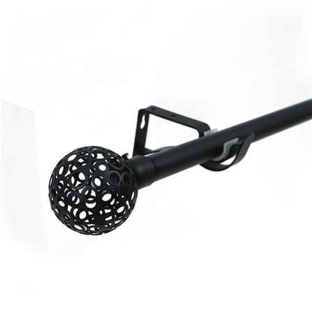 HLS CURTAIN ROD 19MM ALIDA 120-210 BK [EXCLUSIVE FROM HOMEPRO THAILAND]