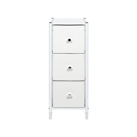 3-DRAWER LEATHER STORAGE UNIT STACKO LUZZO 29X35X77.3CM WHITE [EXCLUSIVE FROM HOMEPRO THAILAND]