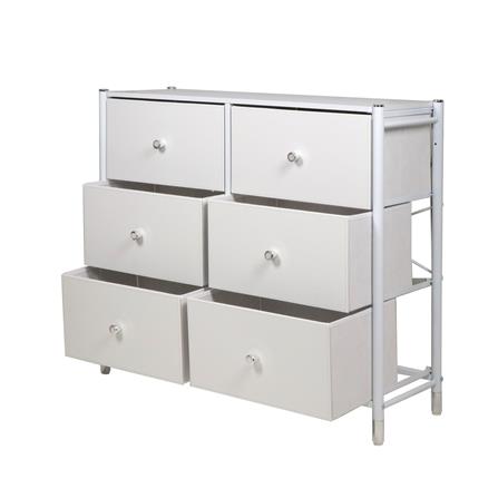 6-DRAWER LEATHER STORAGE UNIT STACKO LUZZO 88.5X30X76.5CM WHITE [EXCLUSIVE FROM HOMEPRO THAILAND]