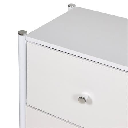 6-DRAWER LEATHER STORAGE UNIT STACKO LUZZO 88.5X30X76.5CM WHITE [EXCLUSIVE FROM HOMEPRO THAILAND]