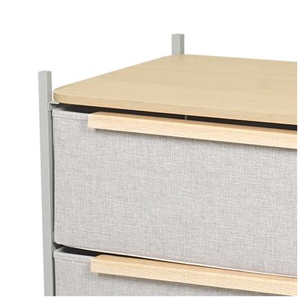 3-DRAWER FABRIC STORAGE UNIT STACKO JAZE 57.5X38.9X78.8CM GREY [EXCLUSIVE FROM HOMEPRO THAILAND]