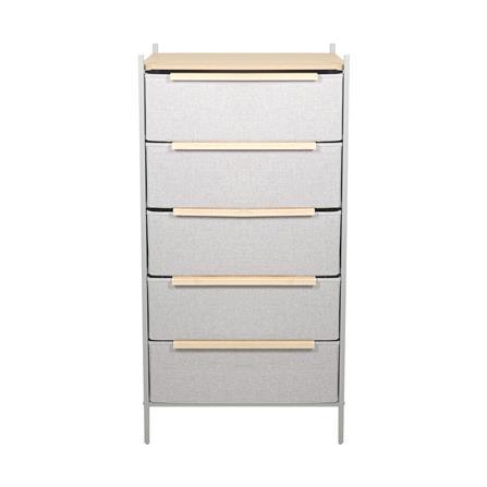 5-DRAWER FABRIC STORAGE UNIT STACKO JAZE 57.5X38.9X119CM GREY [EXCLUSIVE FROM HOMEPRO THAILAND]