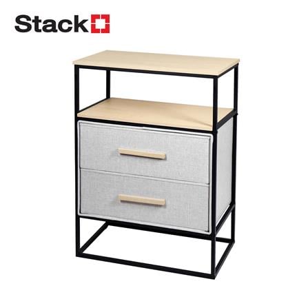 2-DRAWER FABRIC STORAGE UNIT STACKO DIMI 60X34X80.8CM GREY [EXCLUSIVE FROM HOMEPRO THAILAND]