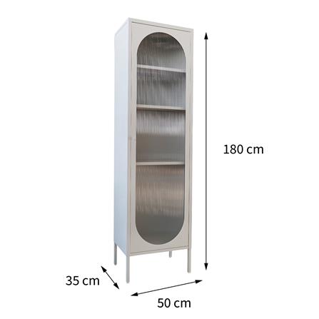 DISPLAY CABINET WITH 1 DOOR FURDINI CURLA 50CM CREAM [EXCLUSIVE FROM HOMEPRO THAILAND]