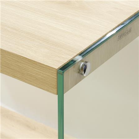 3-TIER GLASS SHELVING UNIT FURDINI GLOSS 75CM NATURAL [EXCLUSIVE FROM HOMEPRO THAILAND]