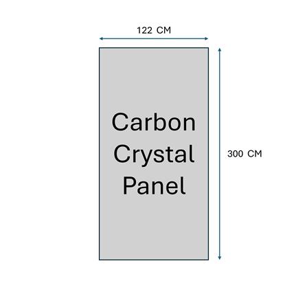 GEOMETRA CARBON CRYSTAL PANEL 122X300X0.8CM FP04N 3.66M2