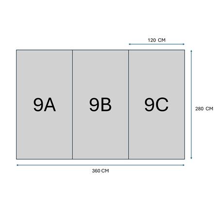 GEOMETRA PVC MARBLE SHEET SET 360X280X0.3CM 3D-9A9B9C WHITE 10M2