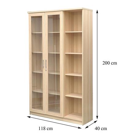 DISPLAY CABINET WITH 2 DOORS FURDINI MOTIF 118CM PINEOAK [EXCLUSIVE FROM HOMEPRO THAILAND]