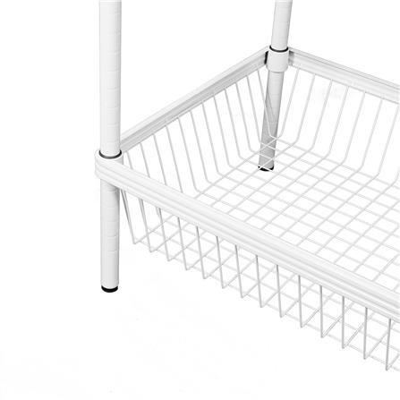 3-TIER SHELVING UNIT WITH BASKET SHELF FURDINI LINEAR WHITE [EXCLUSIVE FROM HOMEPRO THAILAND]